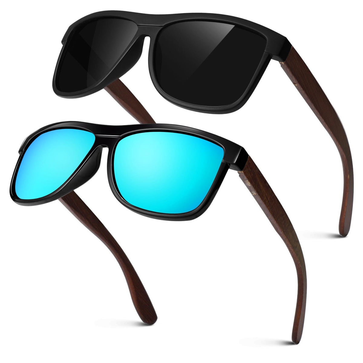 #Color_Matte Black Frame/Grey Lens+ Glossy Black Frame/Blue Mirrored Lens