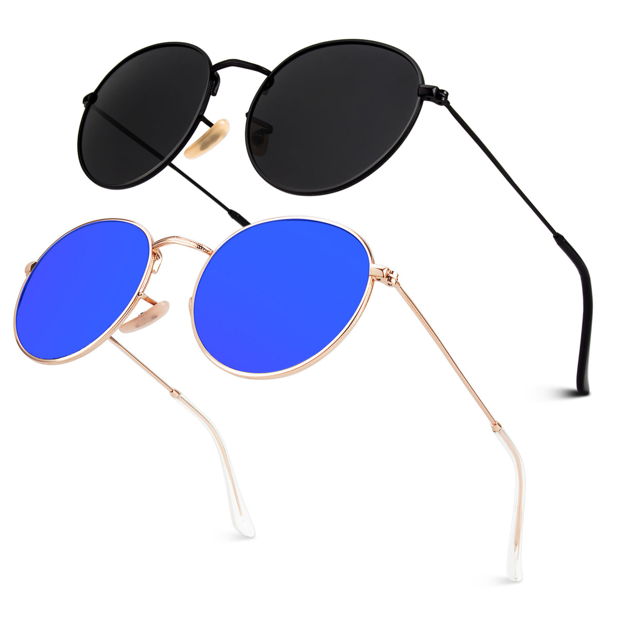#Color_Black Frame/Grey Lens+Gold Frame/Blue Lens
