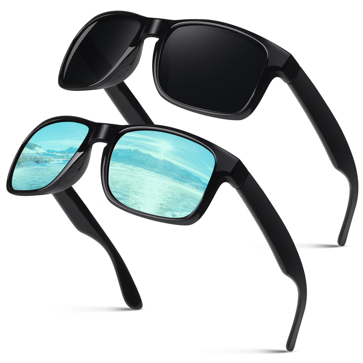 #Color_Glossy Black Frame /Grey Lens+Glossy Black Frame/Ice Blue Lens