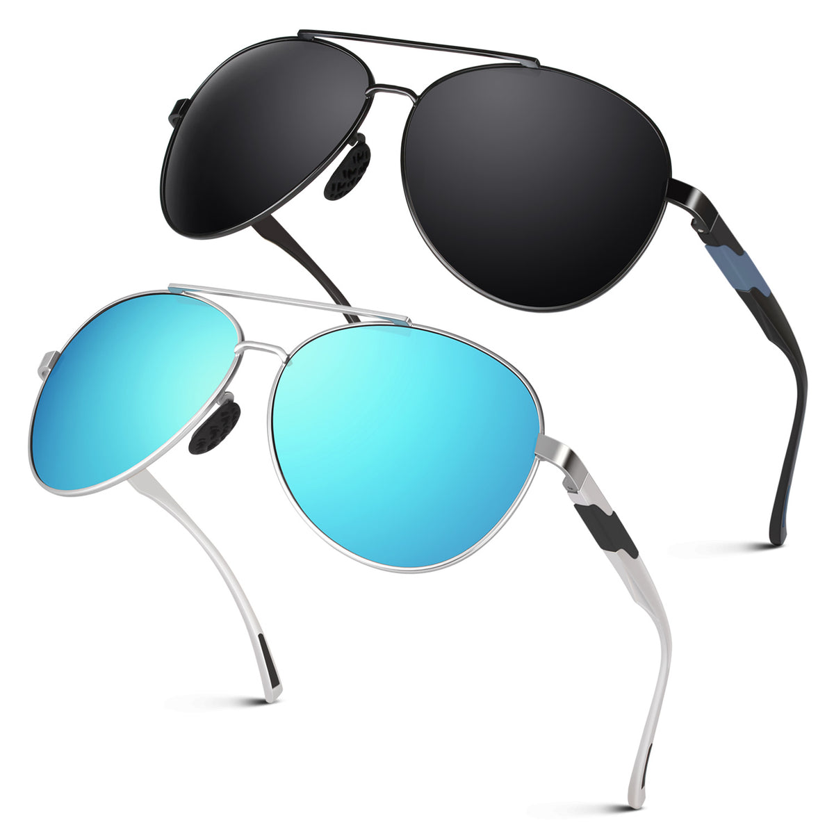 #Color_Black Silver Frame/Grey Lens +Black Silver Frame/Ice Blue Mirrored Lens