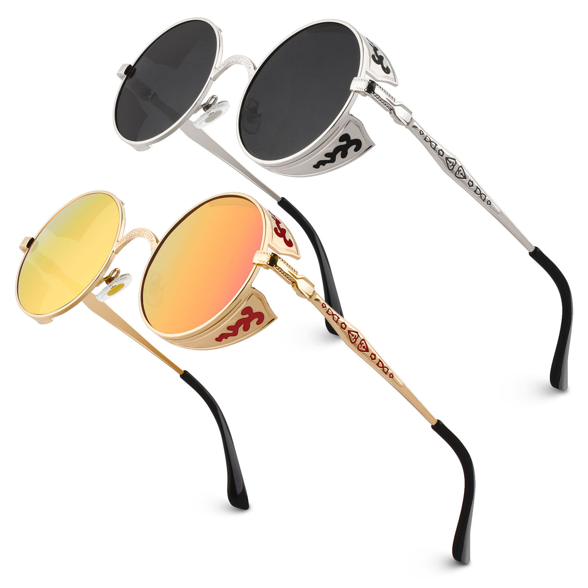 Round Steampunk Sunglasses MJ371
