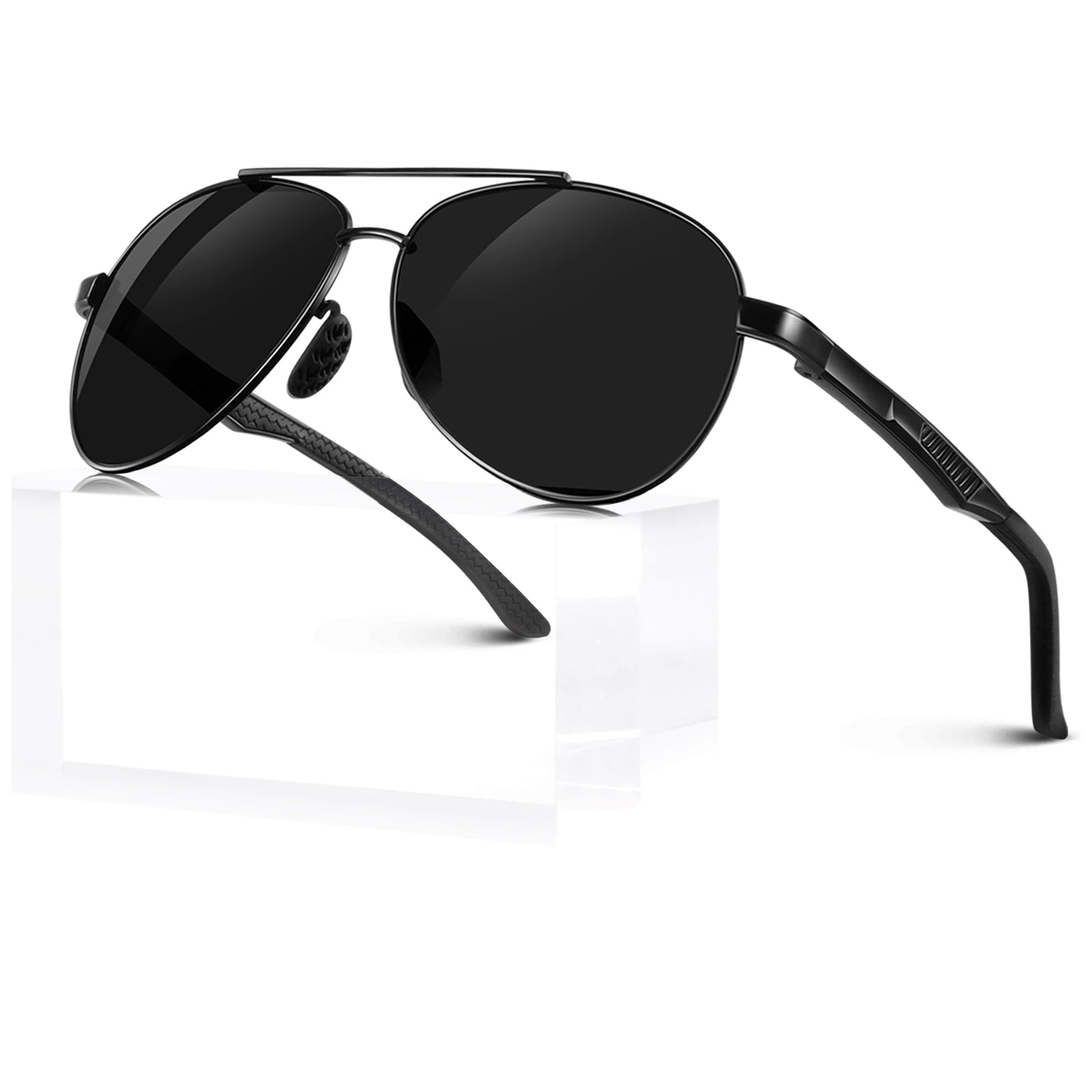 Wearoyo Classic Al-Mg Alloy Pilot Polarized Sunglasses Men Womens Military Style UV400 Protection
