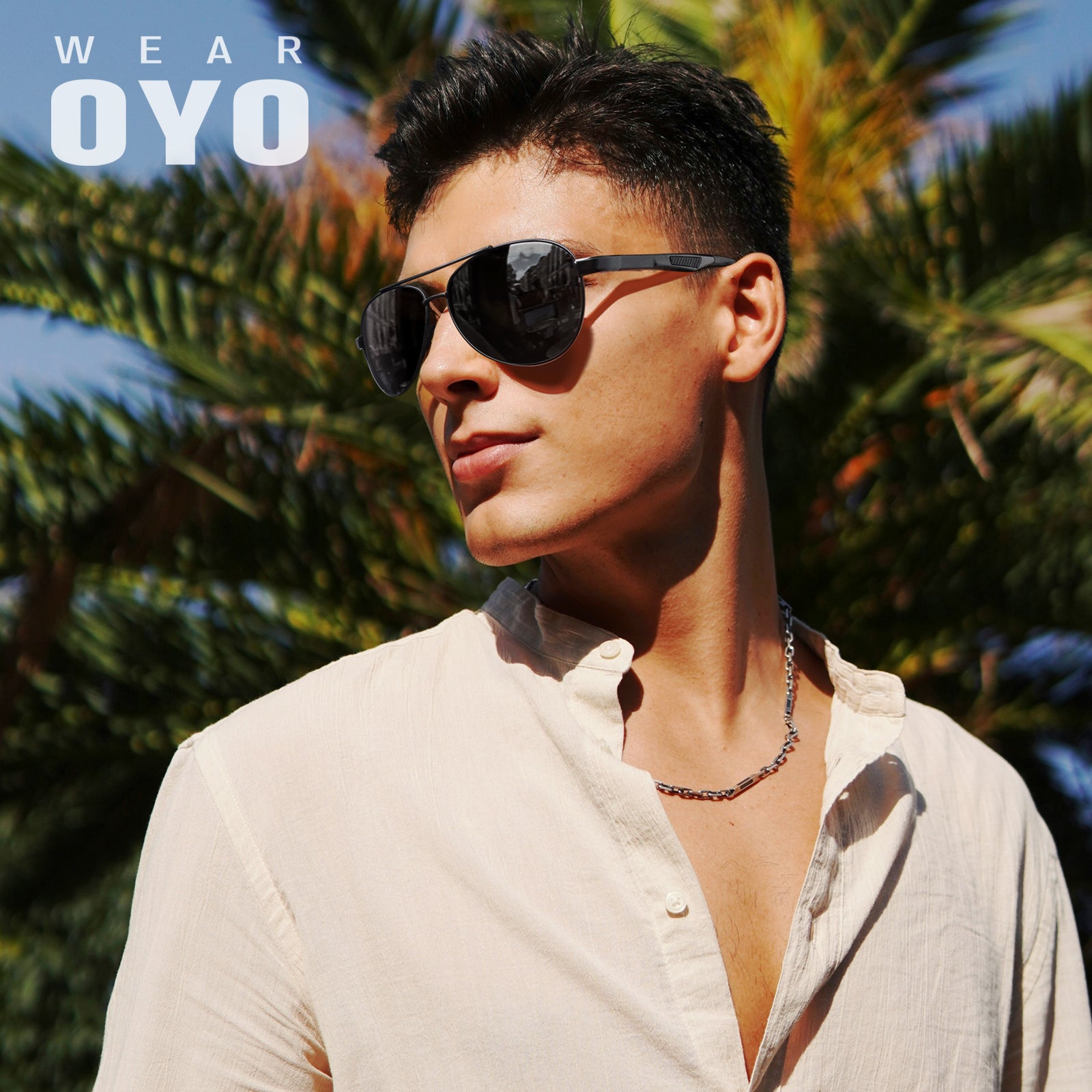 Wearoyo Classic Al-Mg Alloy Pilot Polarized Sunglasses Men Womens Military Style UV400 Protection
