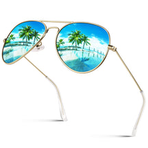 #Color_Gold Frame/Ice Blue Lens