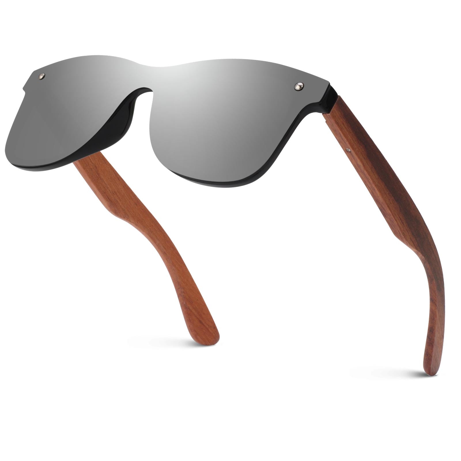 Classic Wayfarer Wood Flat One Piece Sunglasses MJ1709