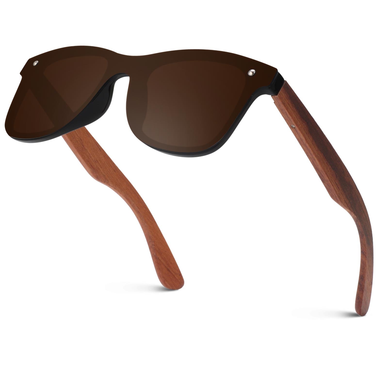 Classic Wayfarer Wood Flat One Piece Sunglasses MJ1709