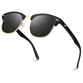 Retro Semi-Rimless Polarized Sunglasses MJ56