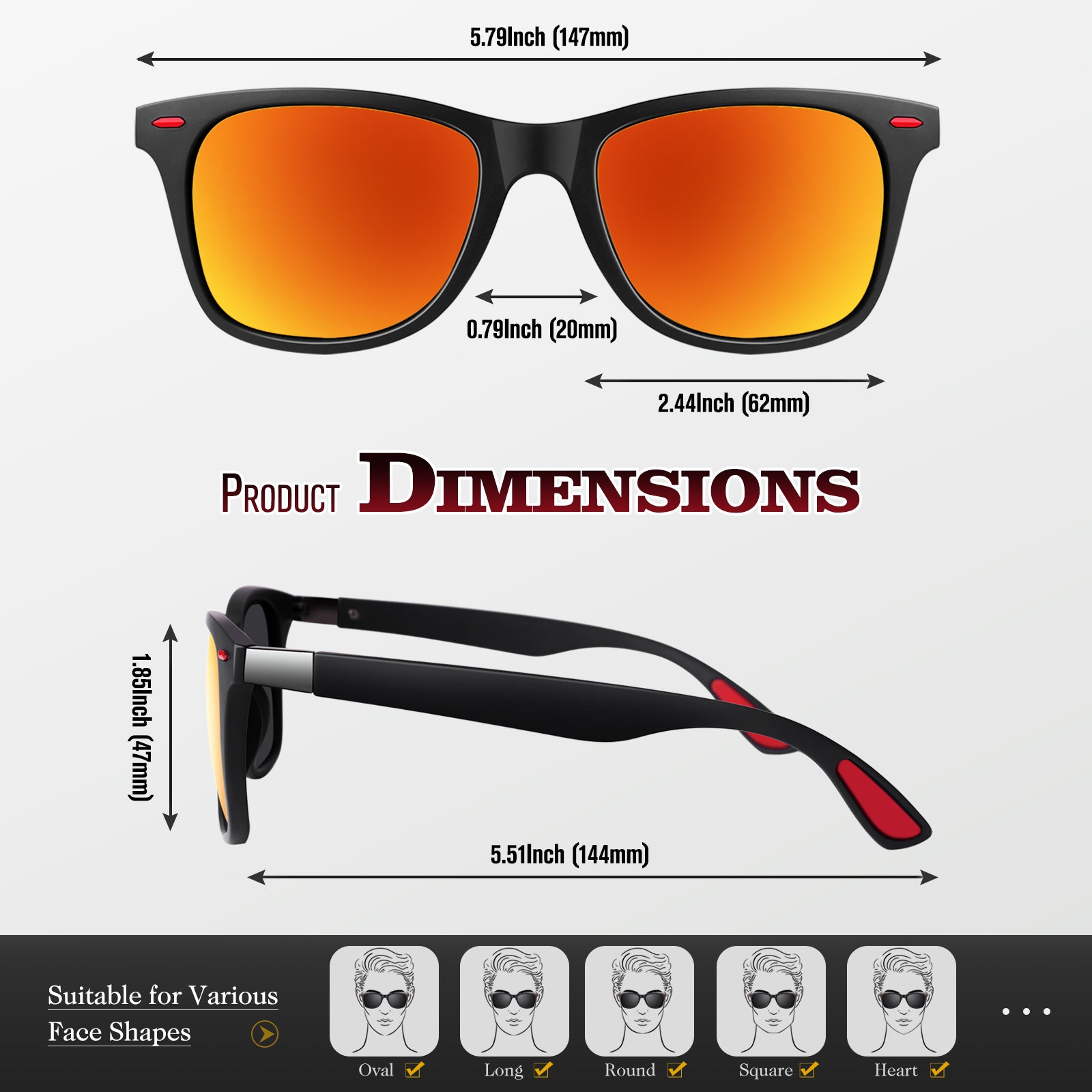 Classic Style Trendy Wayfarer Sunglasses MJ190