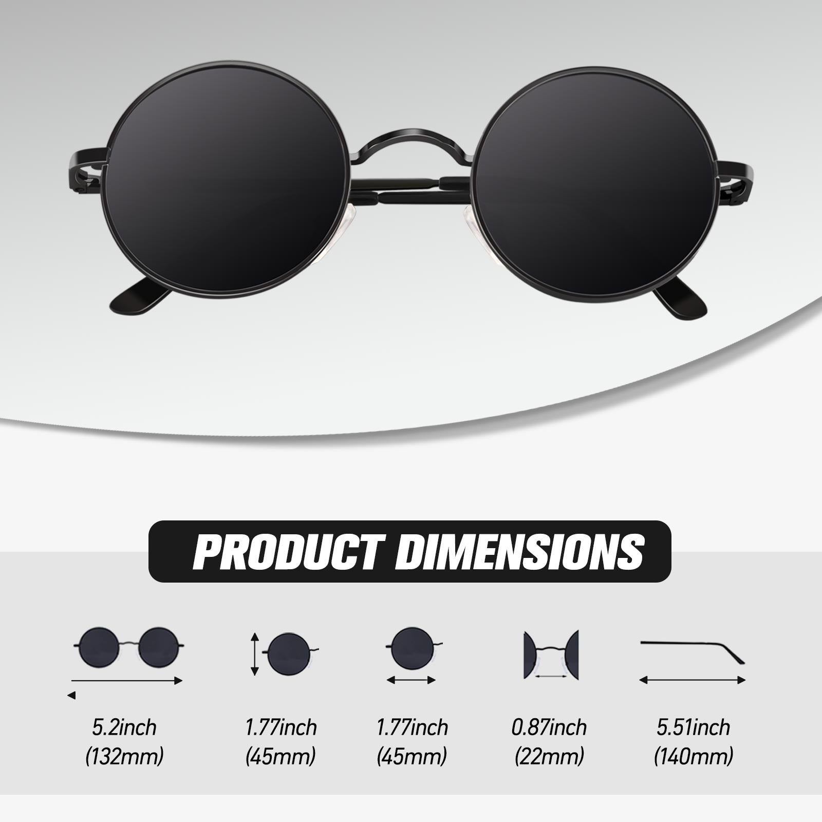 Retro Round Sunglasses MJ801