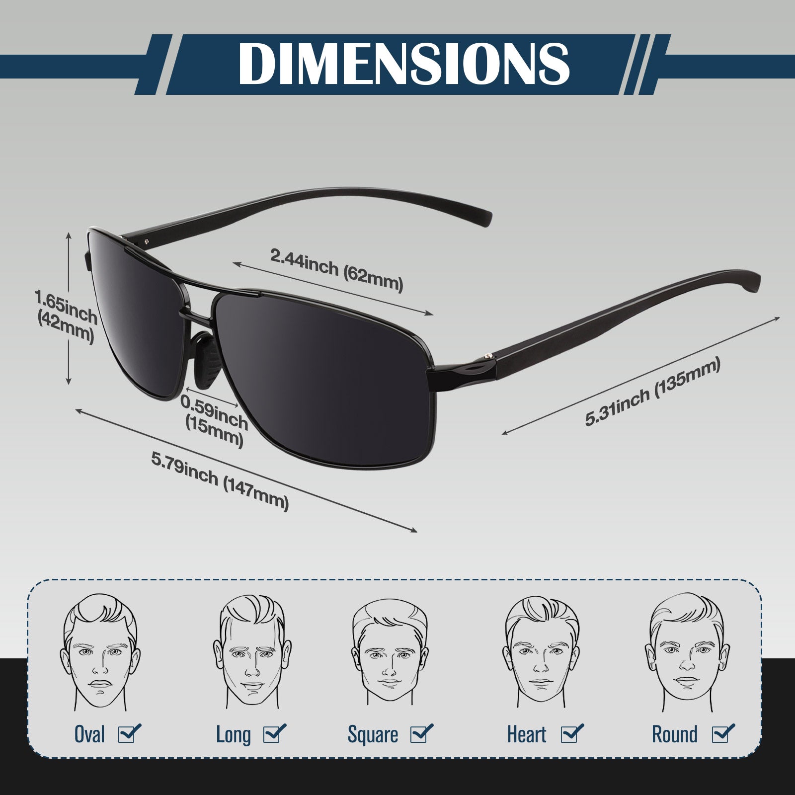 Polygon Aviator Sunglasses MJ2458