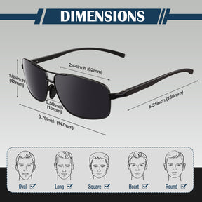 Polygon Aviator Sunglasses MJ2458