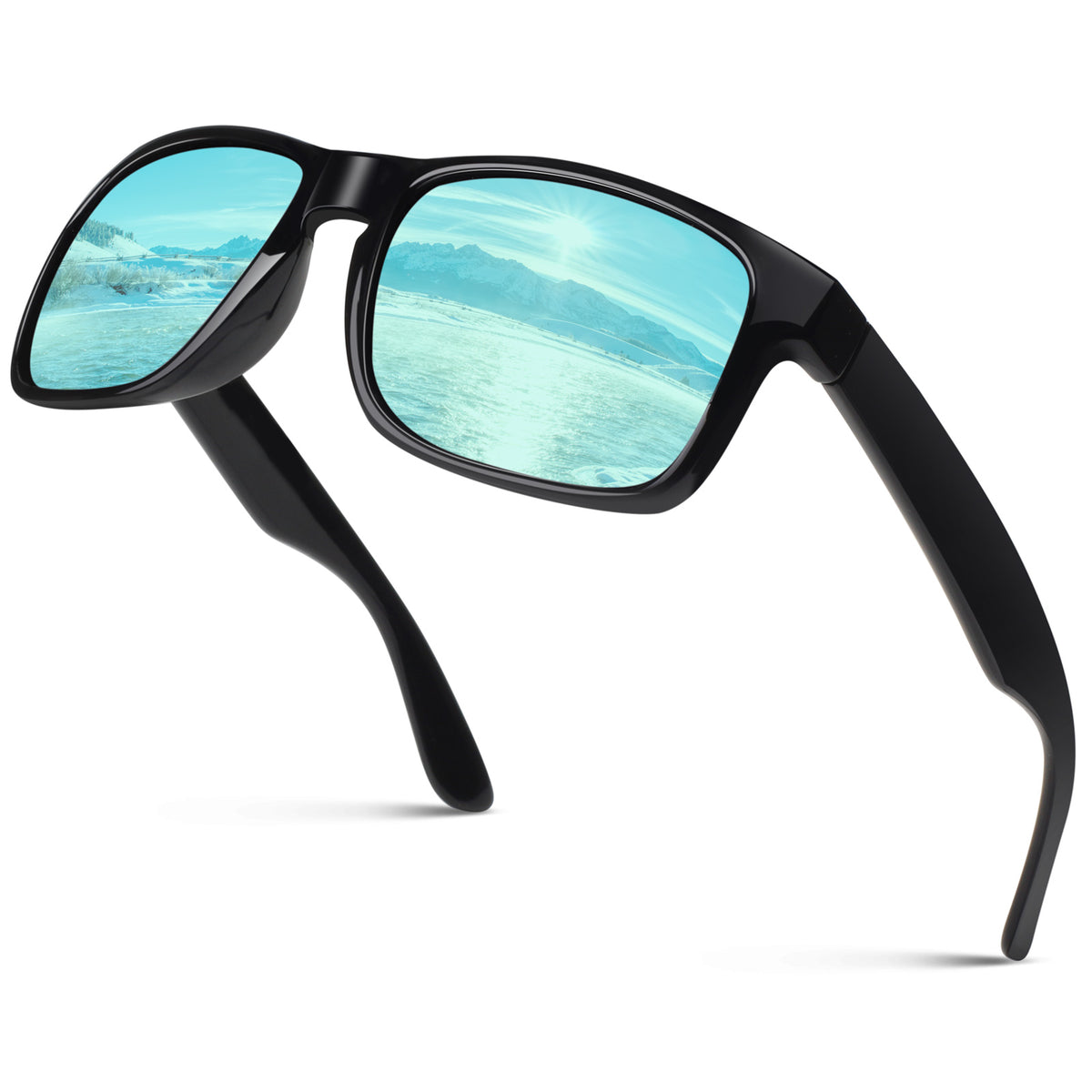 #Color_Glossy Black Frame/Ice Blue Lens