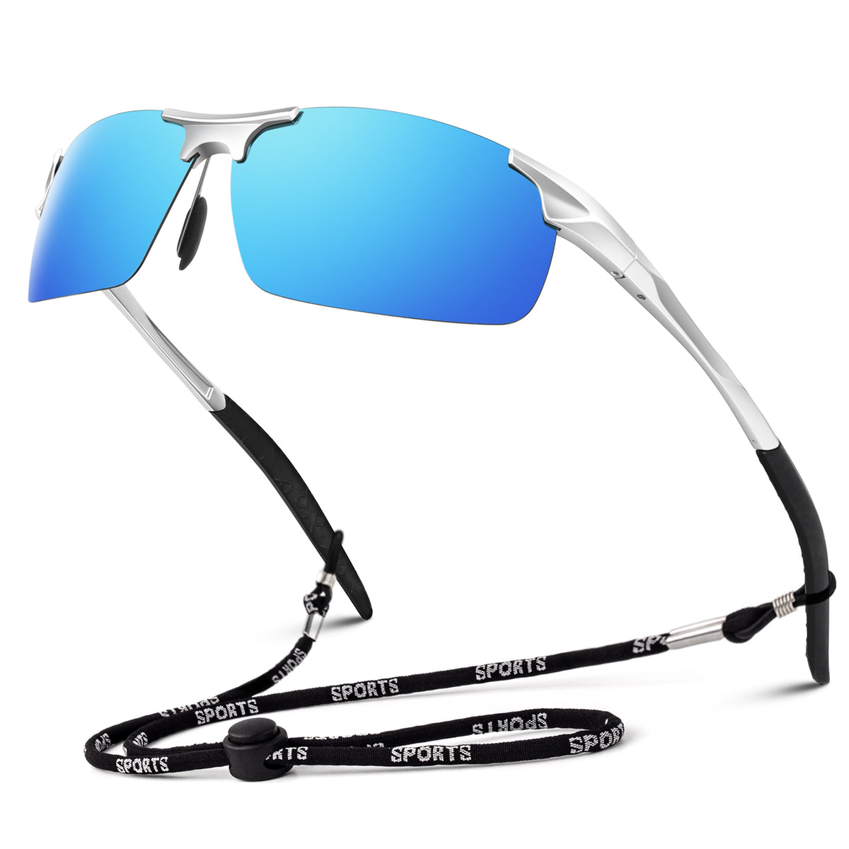 #Color_Silver Frame/Blue Lens