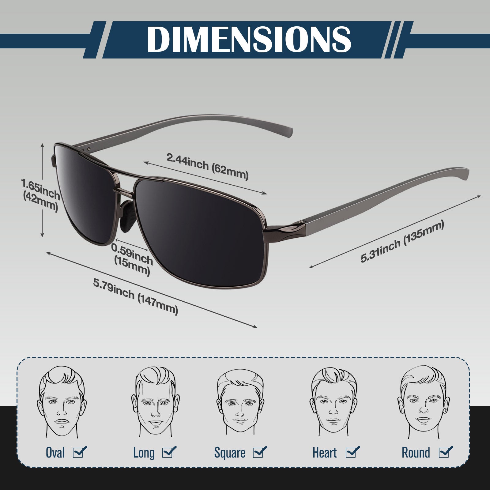 Polygon Aviator Sunglasses MJ2458
