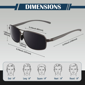 Polygon Aviator Sunglasses MJ2458