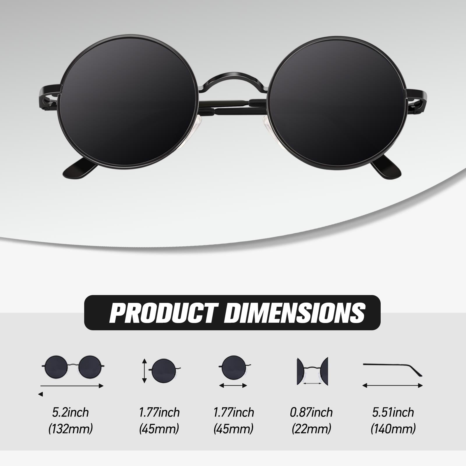 Retro Round Sunglasses MJ801