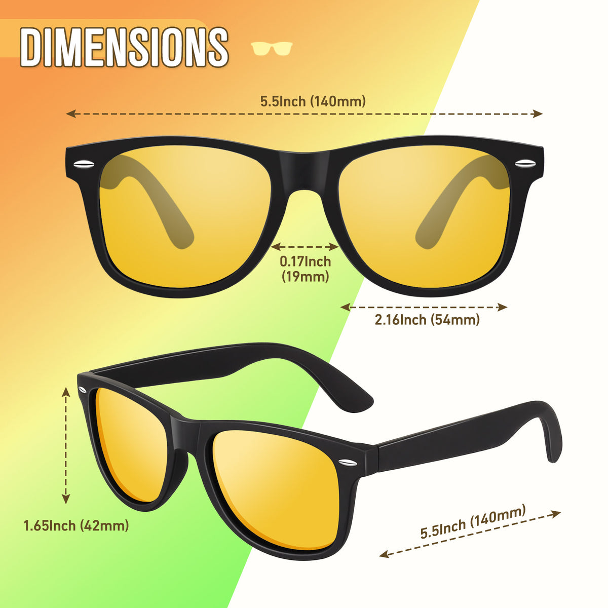 Wayfarer Night Vision Glasses  MJ2140