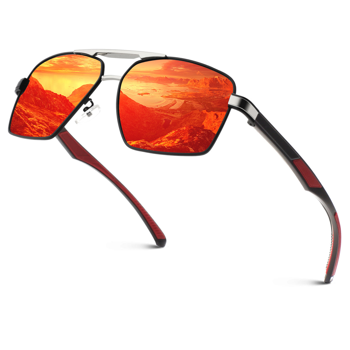 #Color_Black Frame/Mirror Red Lens