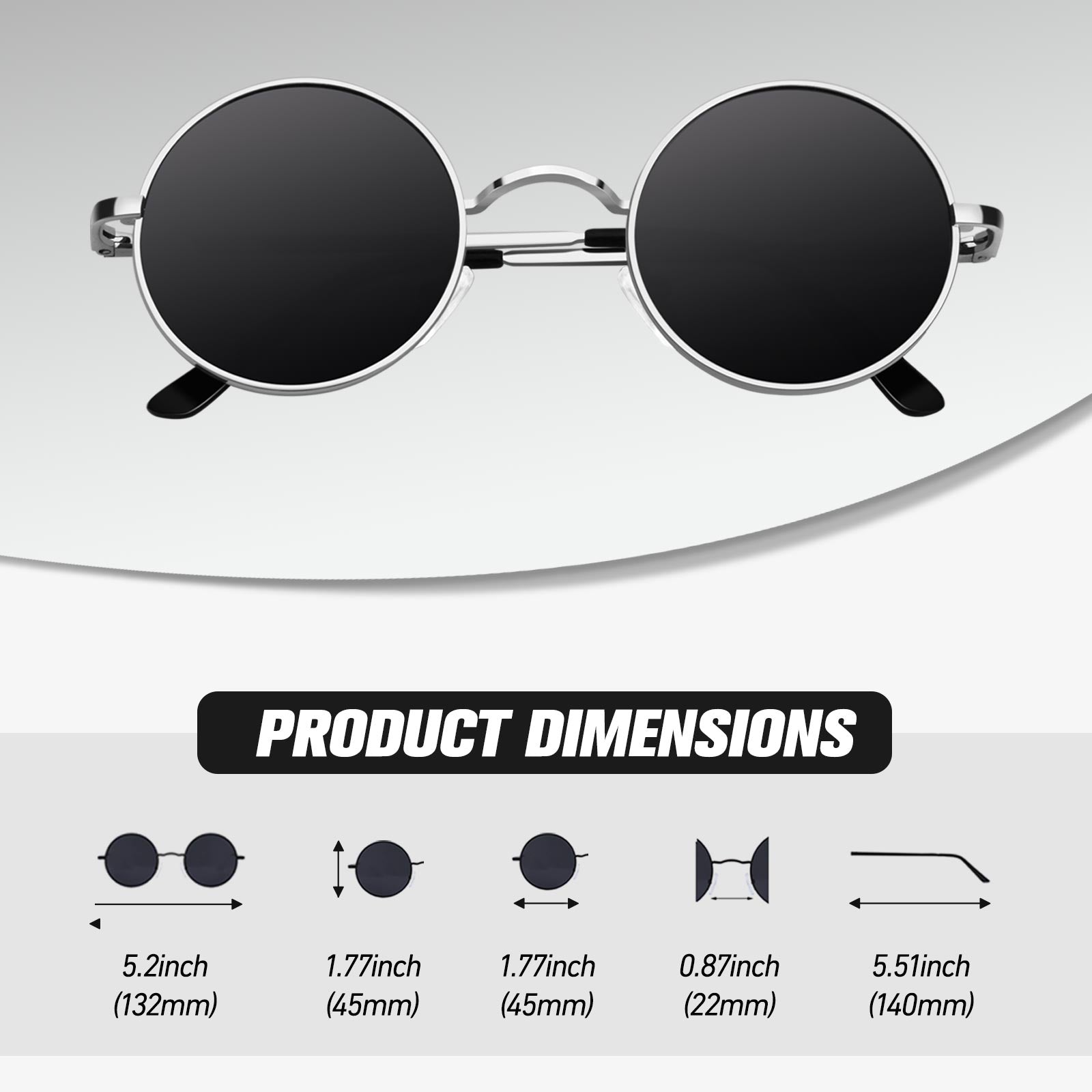 Retro Round Sunglasses MJ801