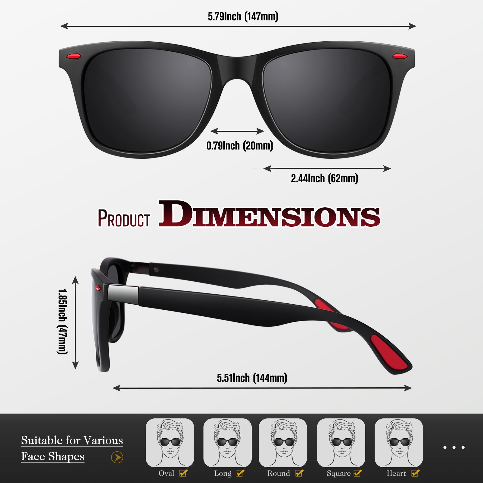 Classic Style Trendy Wayfarer Sunglasses MJ190