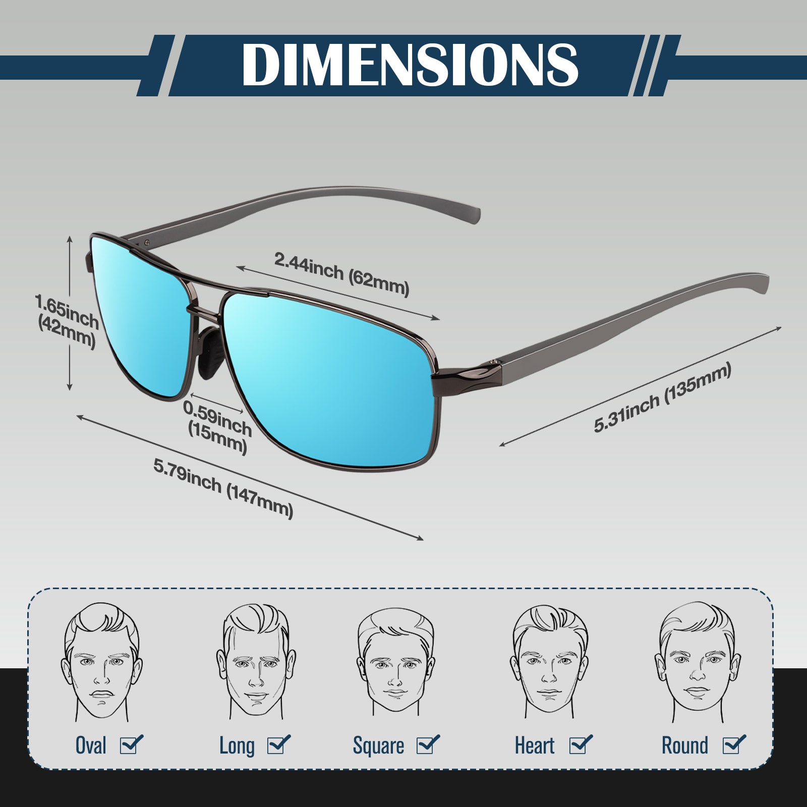 Polygon Aviator Sunglasses MJ2458