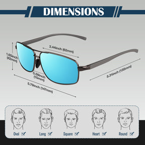 Polygon Aviator Sunglasses MJ2458
