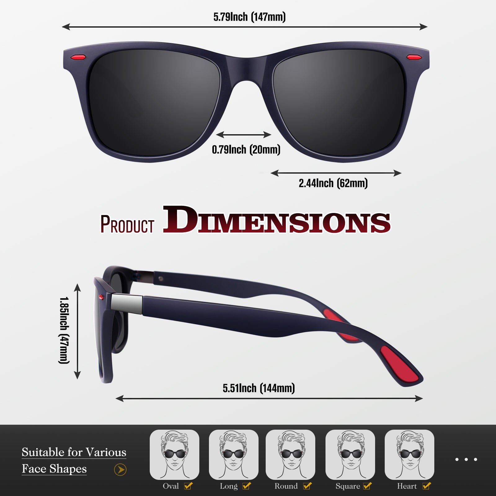 Classic Style Trendy Wayfarer Sunglasses MJ190