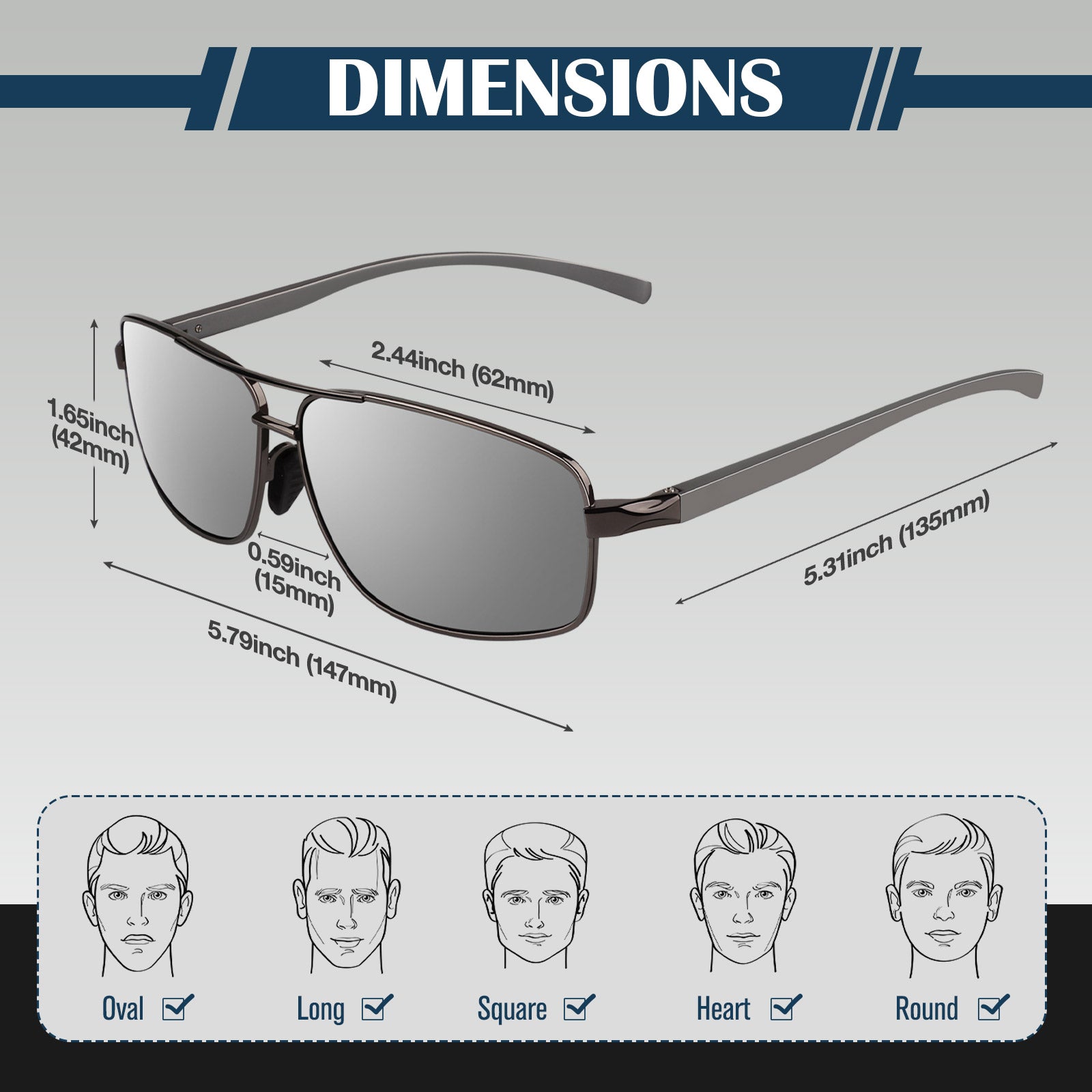 Polygon Aviator Sunglasses MJ2458