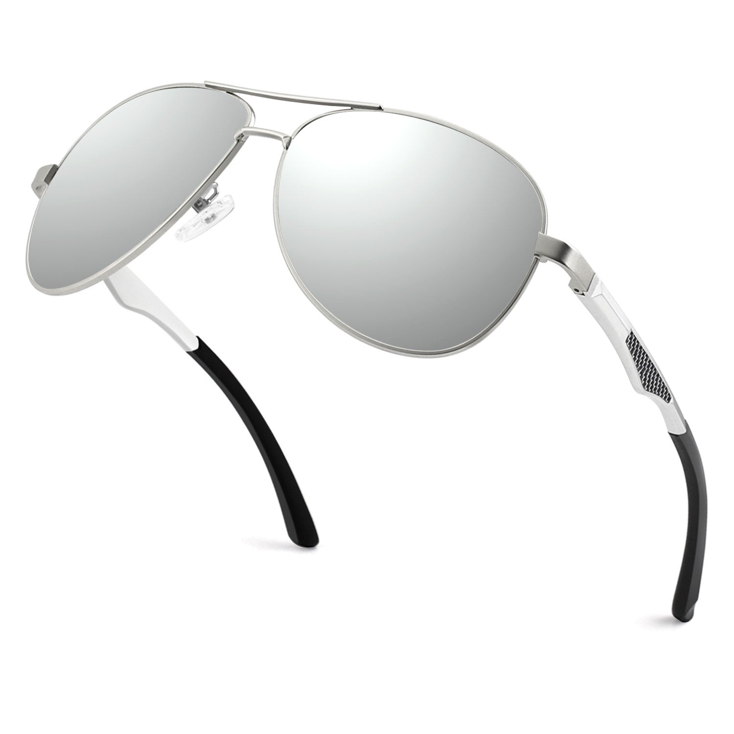 Stylish Retro Aviator Polarized Mirrored Metal Sunglasses | WEAROYO