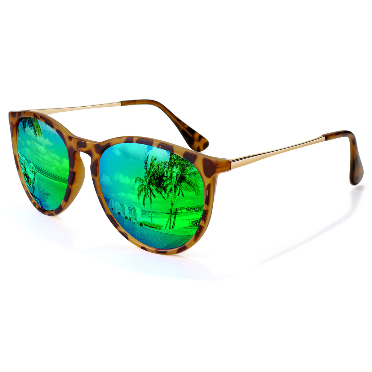 #Color_Leopard Frame/Green Lens