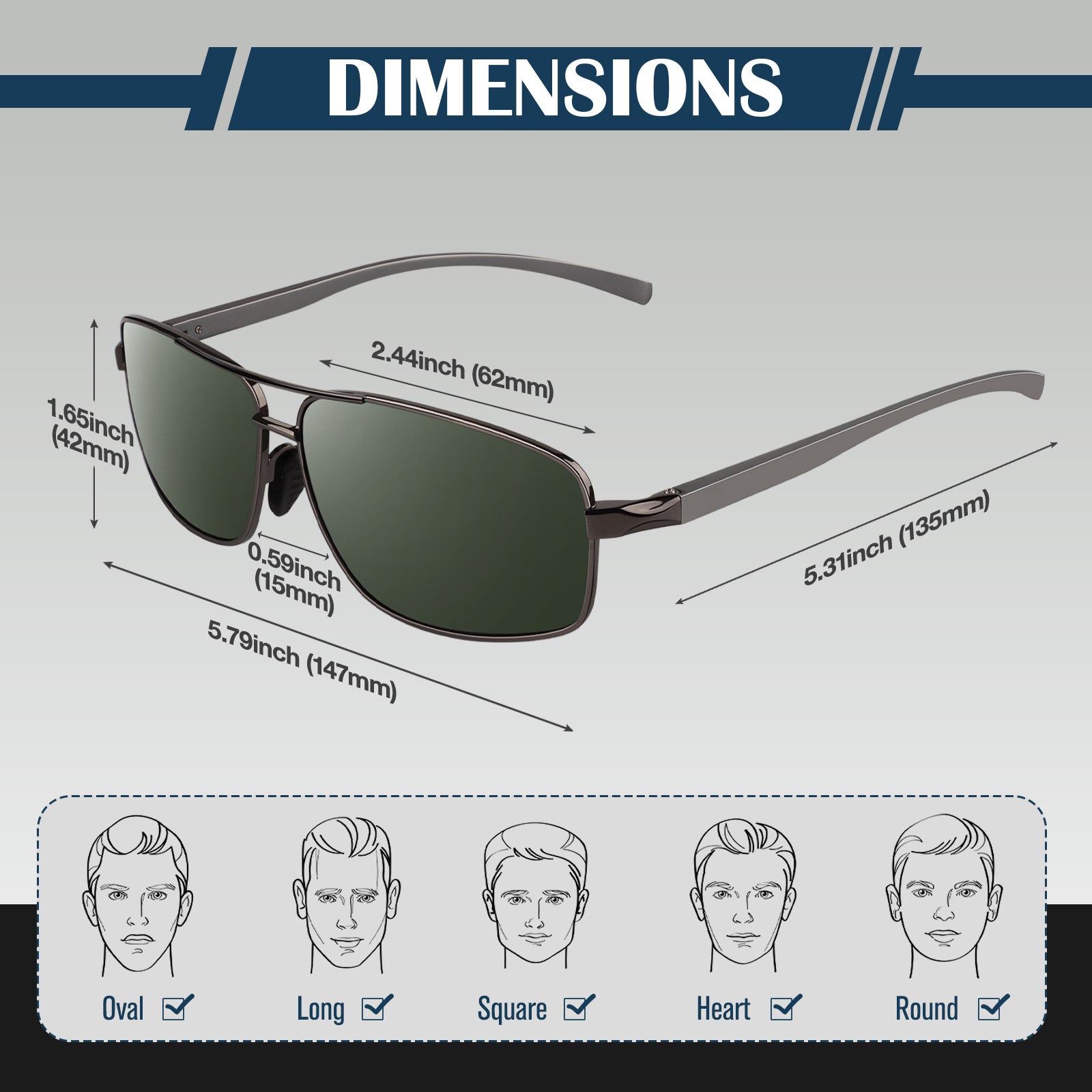 Polygon Aviator Sunglasses MJ2458