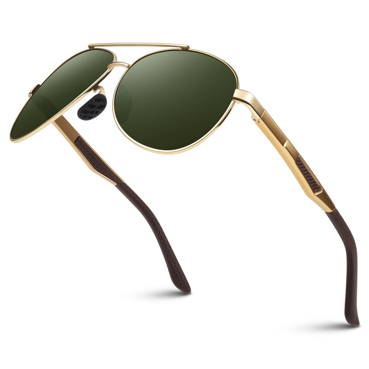 #Color_Gold Frame/G15 Green Lens