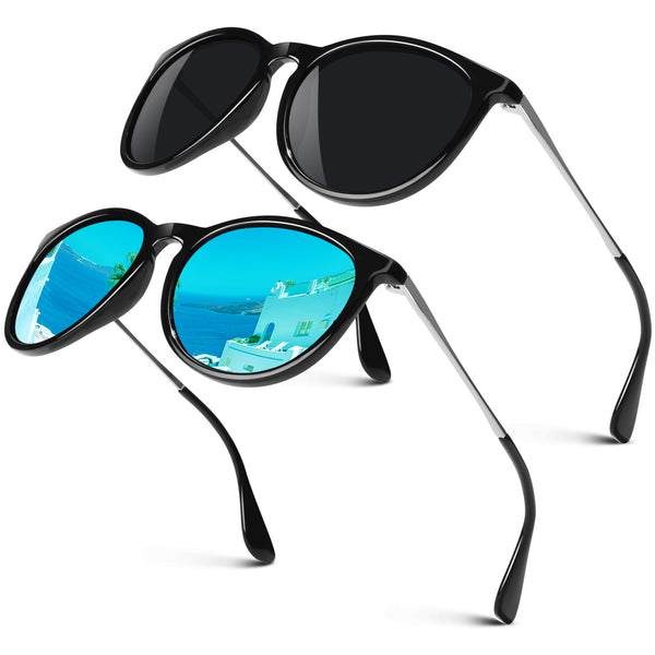 Polarized Clip-On Round Sunglasses, 2-in-1 UV400 Protection, Retro Style Round Clip On Flip Up Polarized Sunglasses | UV Protection  main image 3