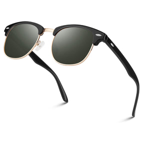 Retro Semi-Rimless Polarized Sunglasses MJ56