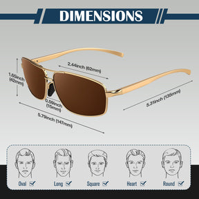 Polygon Aviator Sunglasses MJ2458