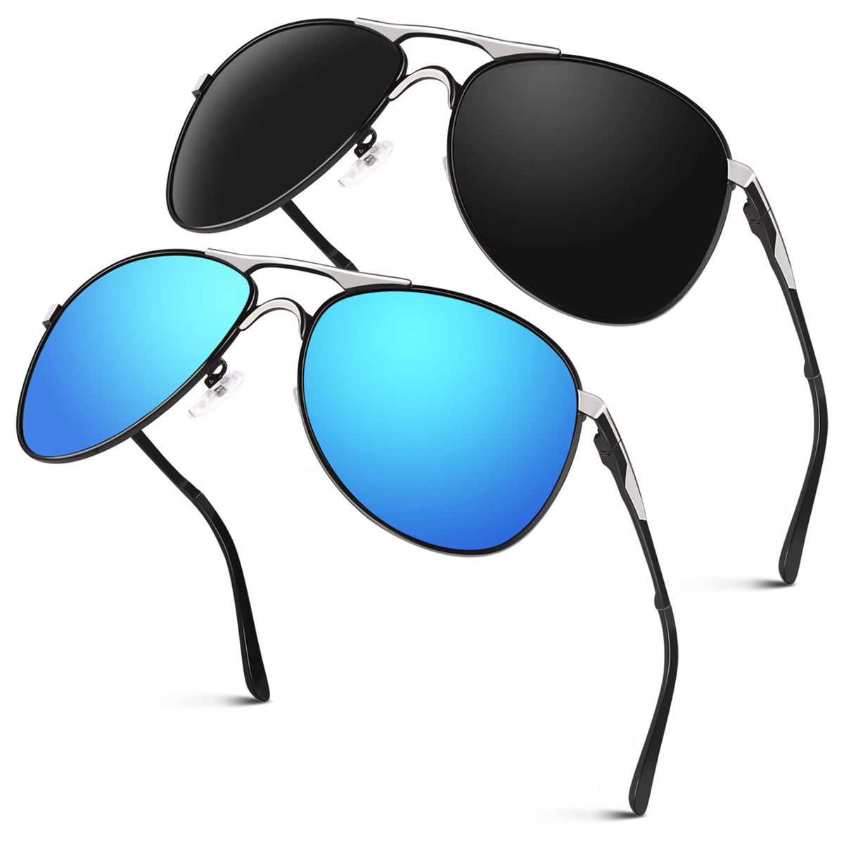 #Color_Black Silver Frame/Grey Lens +Black Silver Frame/Ice Blue Mirrored Lens