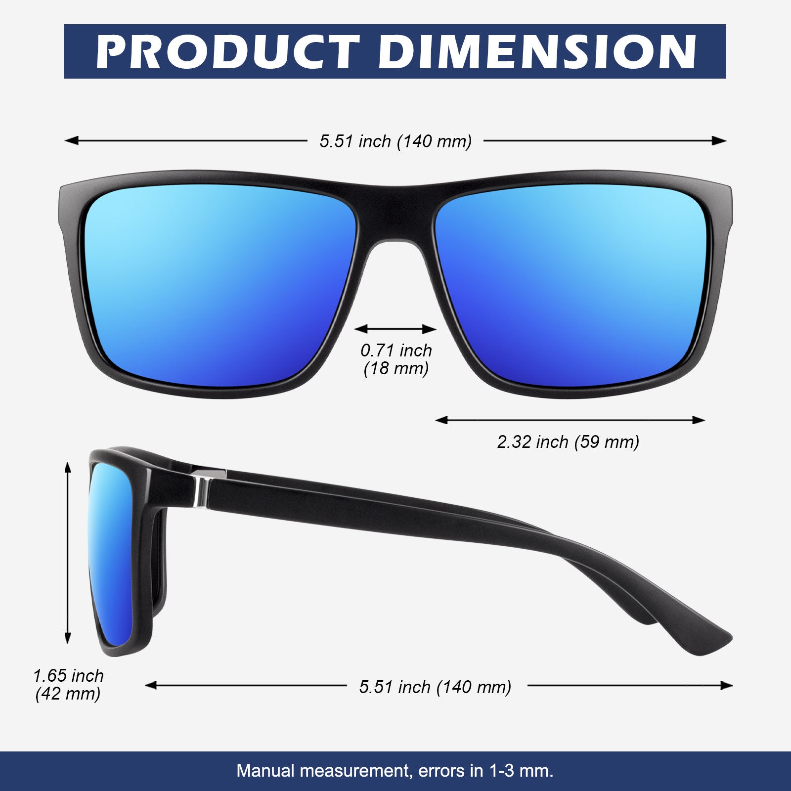 Classic Style Trendy Wayfarer Sunglasses MJ1703