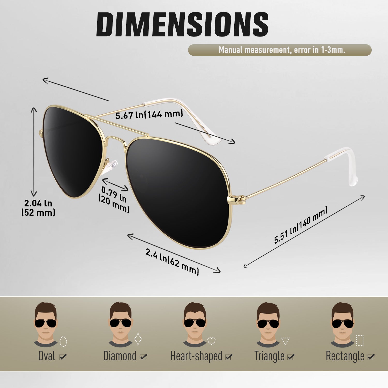 Classic Aviator Sunglasses MJ3026