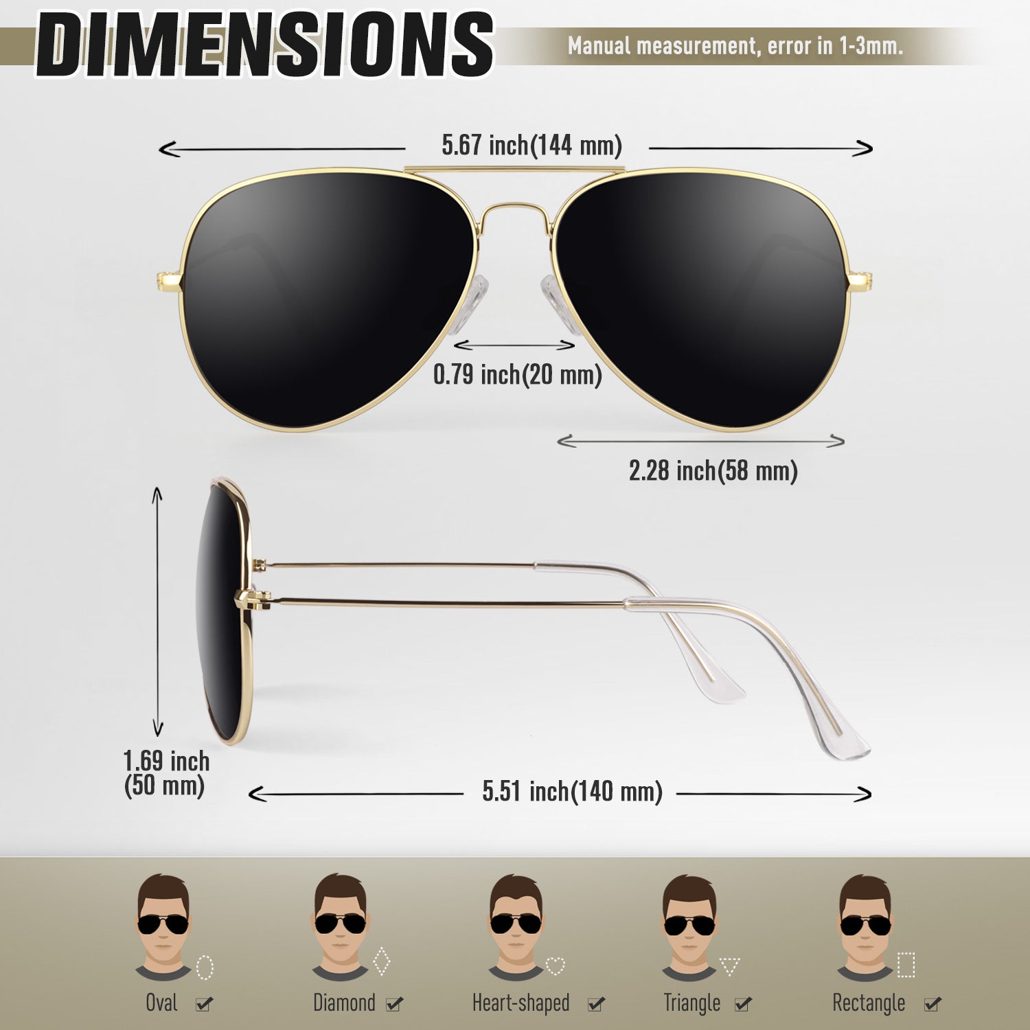 Classic Aviator Sunglasses MJ3025