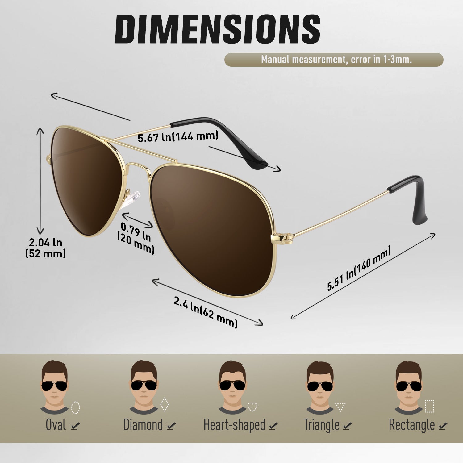 Classic Aviator Sunglasses MJ3026