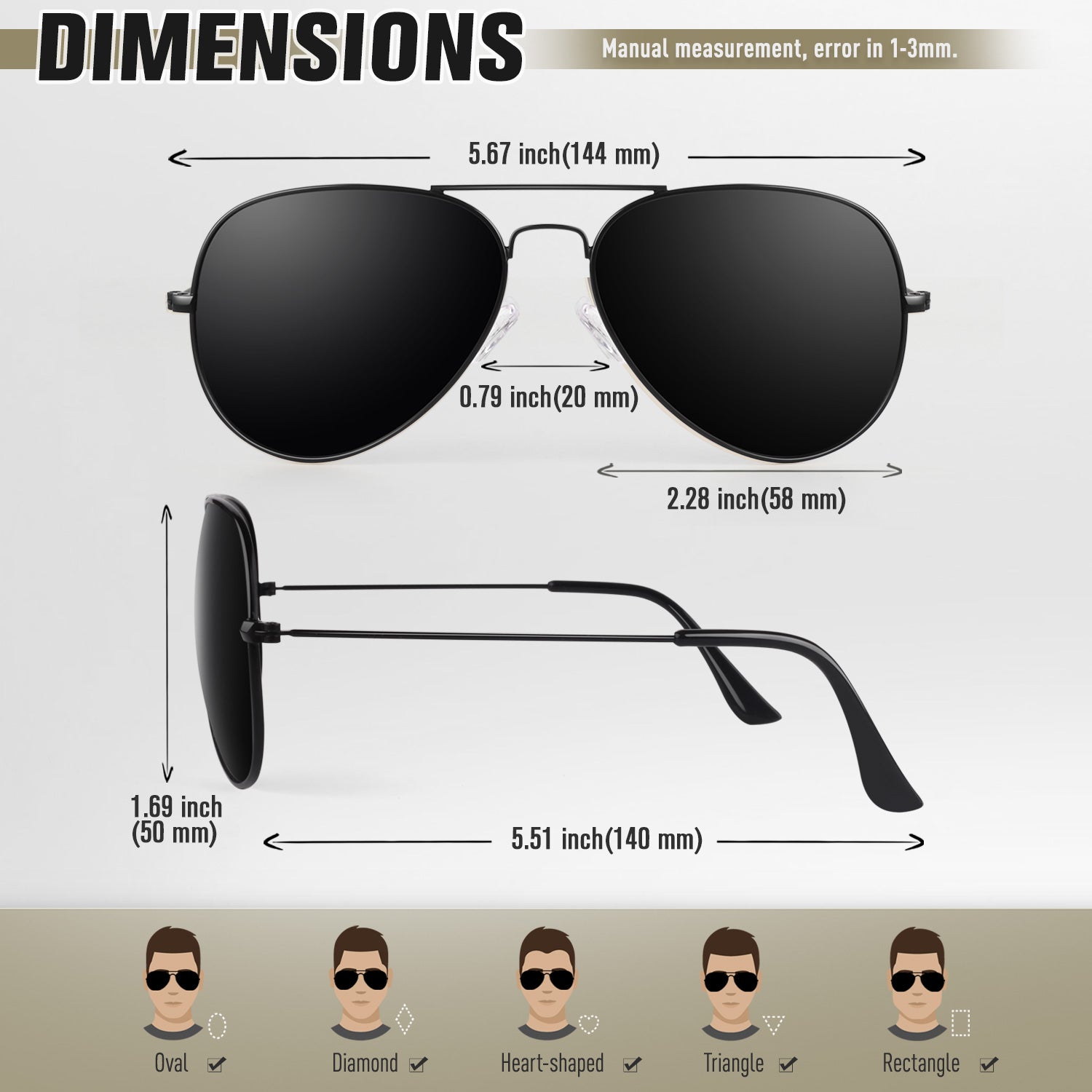 Classic Aviator Sunglasses MJ3025