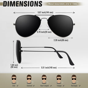 Classic Aviator Sunglasses MJ3025