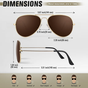 Classic Aviator Sunglasses MJ3025
