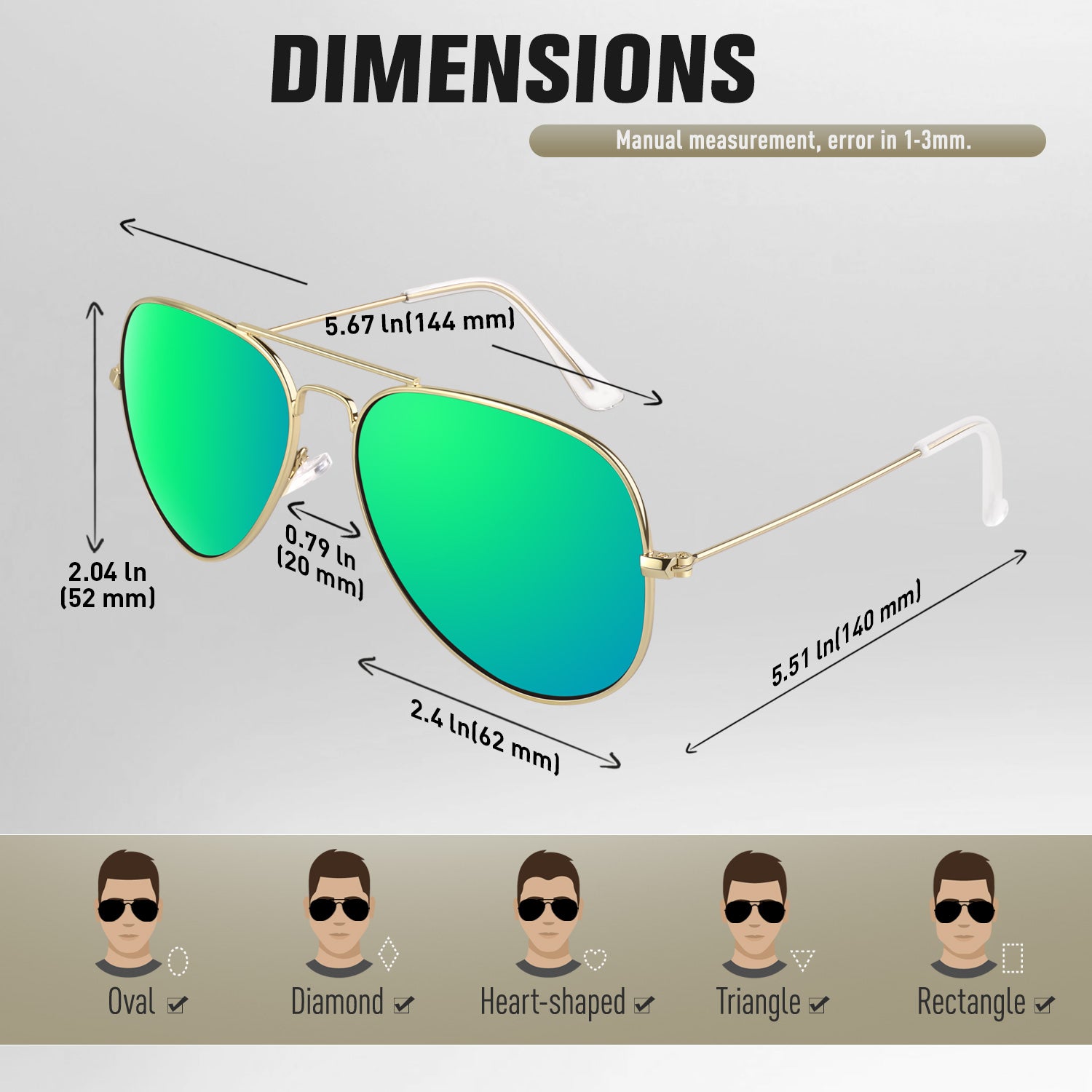 Classic Aviator Sunglasses MJ3026