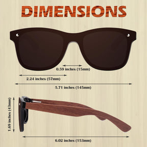 Classic Wayfarer Wood Flat One Piece Sunglasses MJ1709