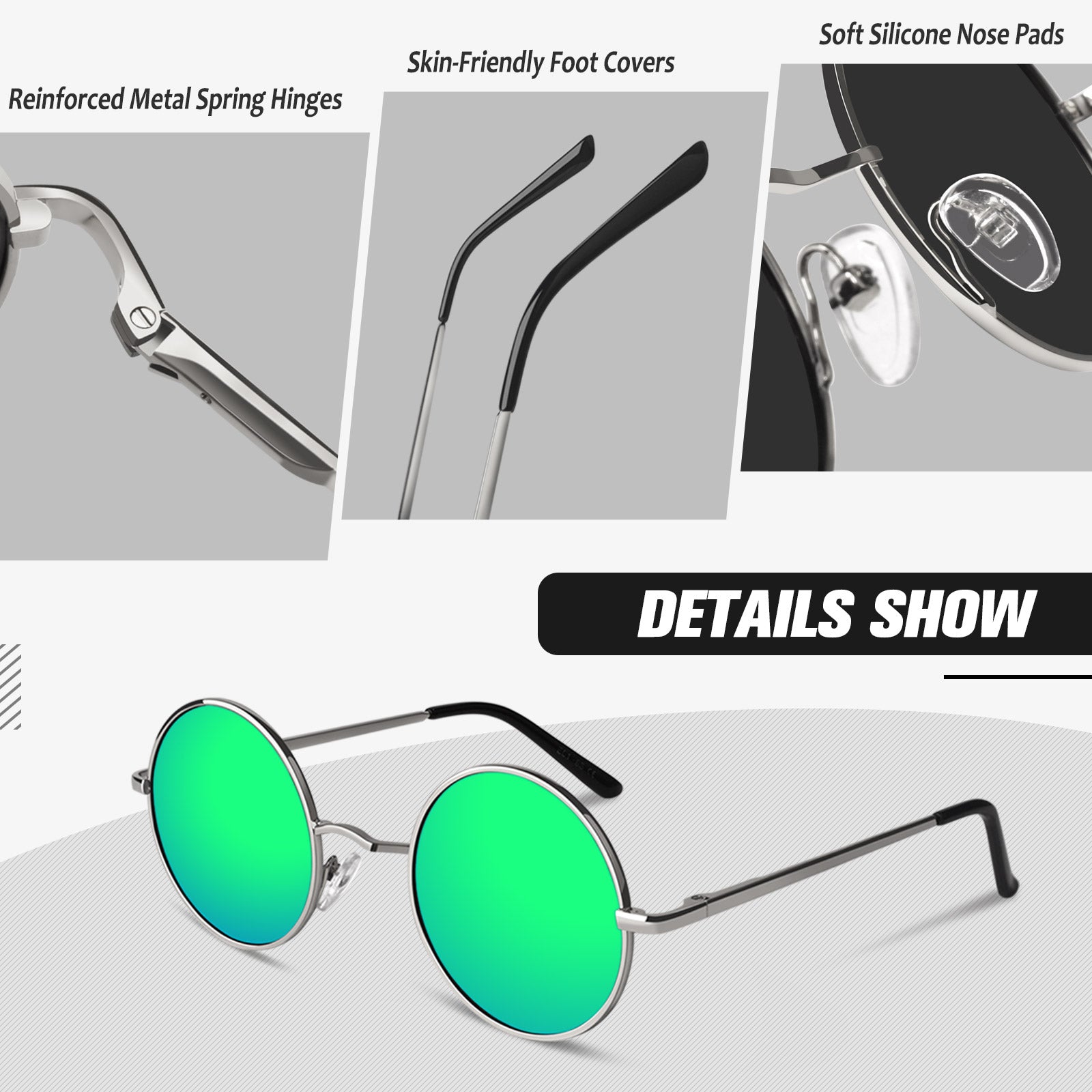 Retro Round Sunglasses MJ801