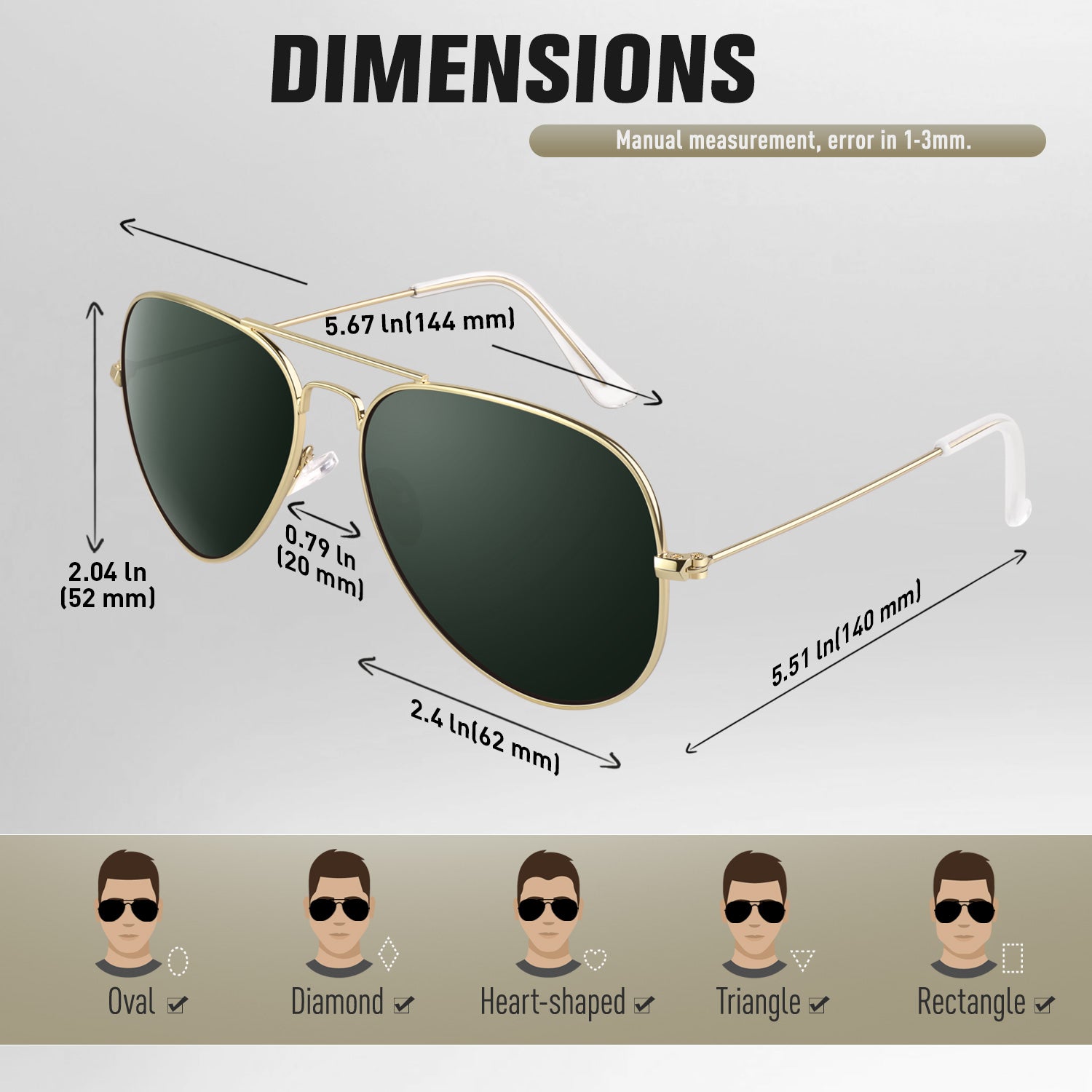 Classic Aviator Sunglasses MJ3026