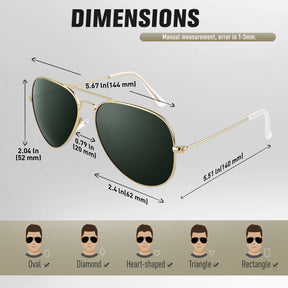 Classic Aviator Sunglasses MJ3026