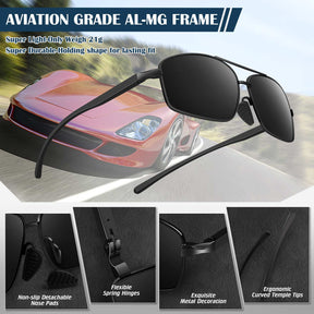 Polygon Aviator Sunglasses MJ2458