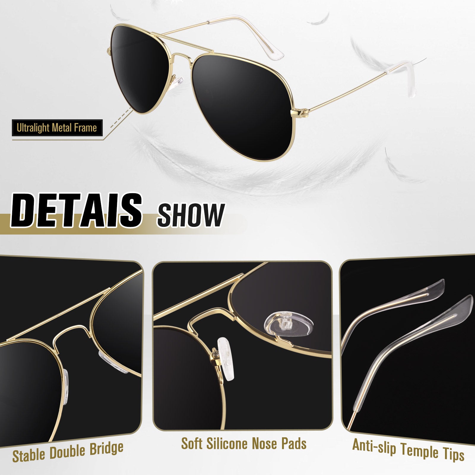 Classic Aviator Sunglasses MJ3025